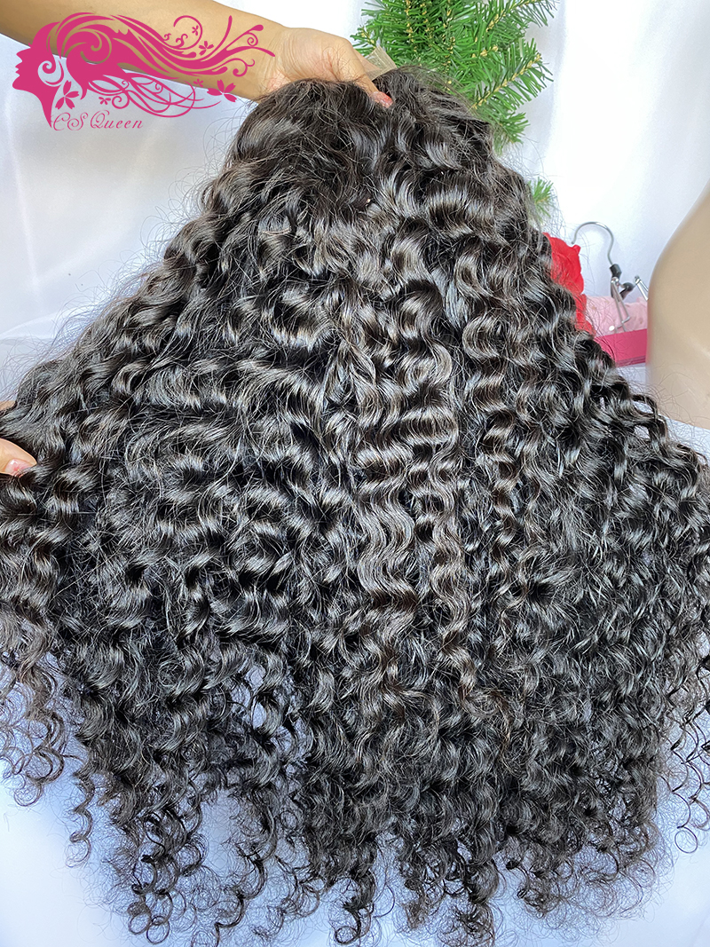Csqueen Raw Mermaid Wave 6*6 Transparent Lace Closure wig 100% Human Hair 150%density